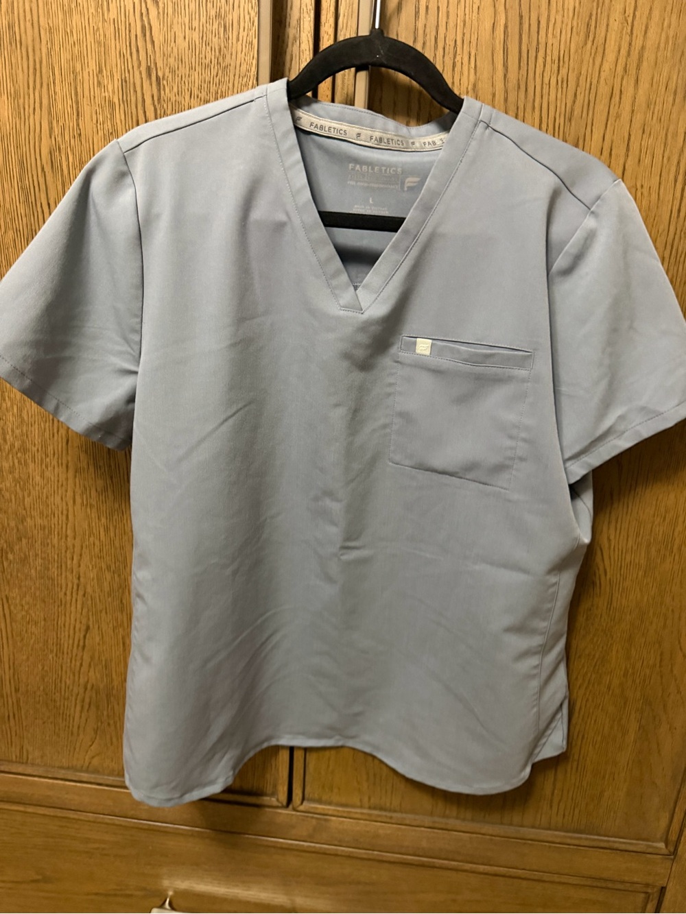 Fabletics Vintage Grey Vital 1-Pocket Scrub Top & High-Rise On-Call Jogger Set